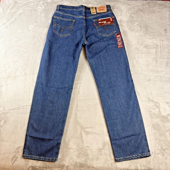 Vintage Y2K 2009 Deadstock NWT Levis 550 Blue Denim Jeans 36x34 Relaxed Fit - Picture 2 of 11